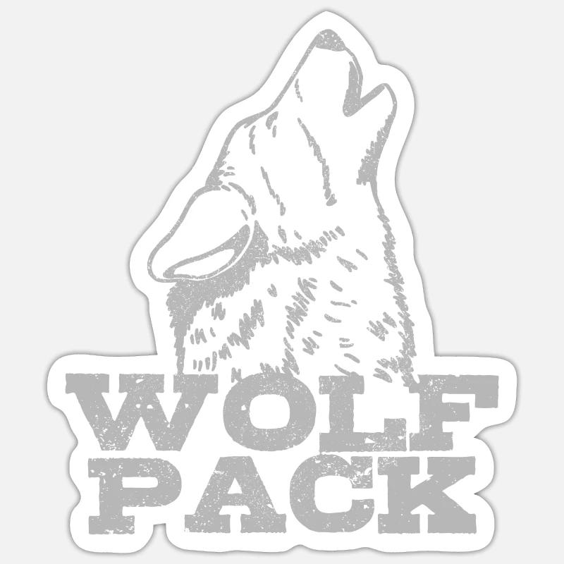Cadeau de Wolf Pack Sticker taille S (10 x 10 cm)