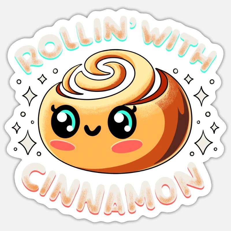 Cinnamon Roll Baker - Sticker size S (10 x 10 cm) - white matte