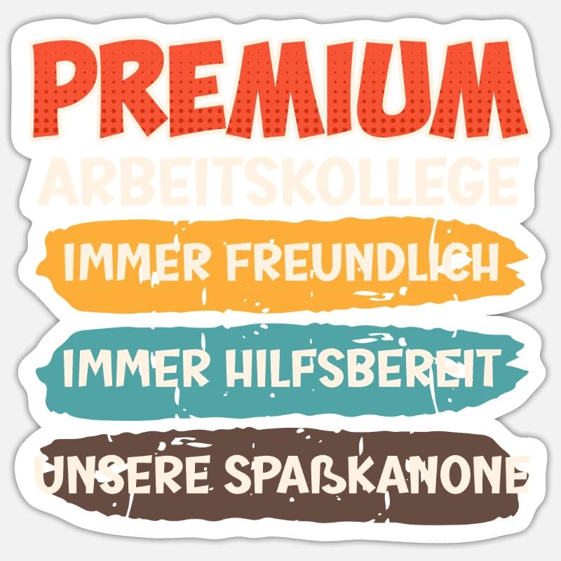 Mitarbeiter Premium Arbeitskollege Arbeitsplatz Sticker Größe S (10 x 10 cm)