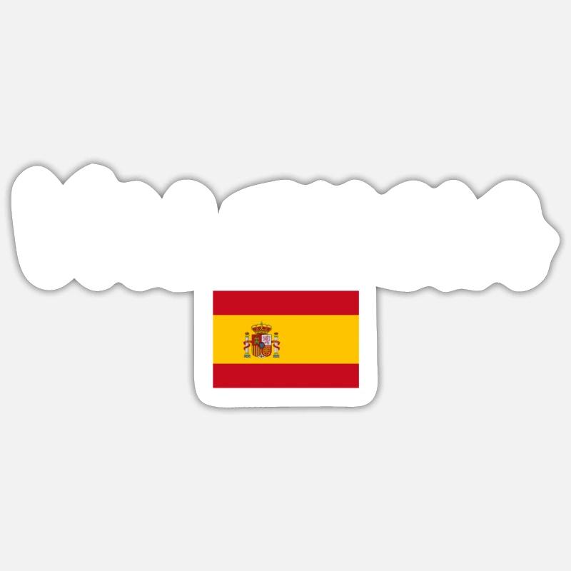 Valencia Spanien Spanische Flagge Spanier - Sticker Größe S (10 x 10 cm) - Mattweiß