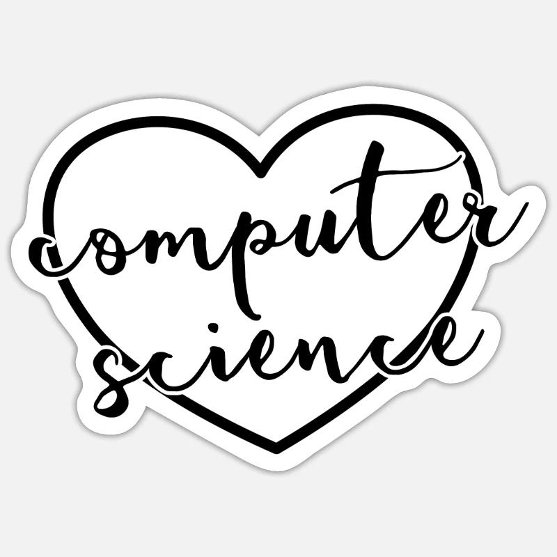 Informatik Herzerwissenschaftler LehrerComp Sci -L Sticker Größe S (10 x 10 cm)