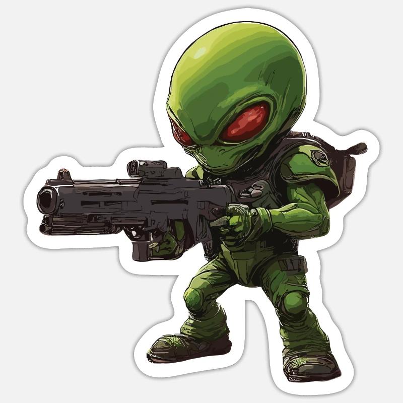 Alien Sticker taille S (10 x 10 cm)