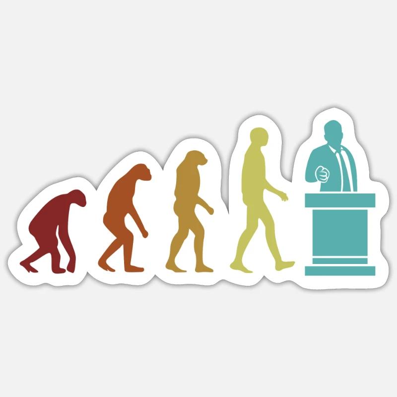 Avocat Évolution Conseiller juridique Procureur général Sticker taille S (10 x 10 cm)