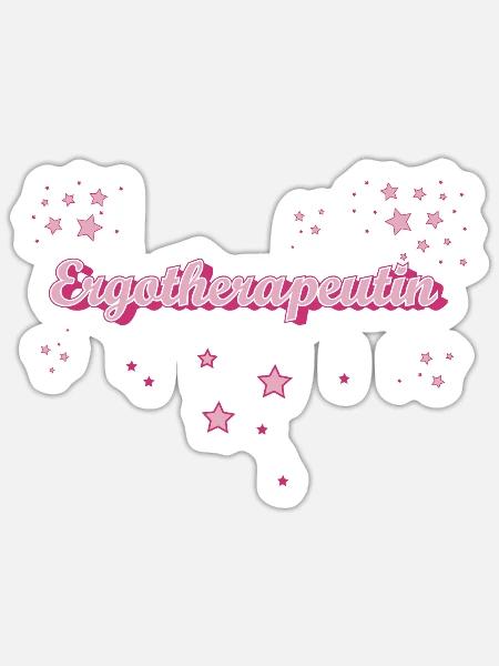 Ergotherapie Abschluss-Geschenk Ergotherapeutin - Sticker Größe S (10 x 10 cm) - Mattweiß
