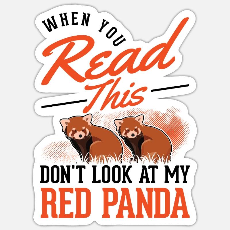 Roter Panda Geschenk Red Panda - Sticker Größe S (10 x 10 cm) - Mattweiß