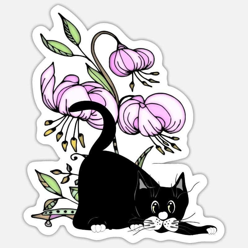 Cat - Sticker size S (10 x 10 cm) - white matte