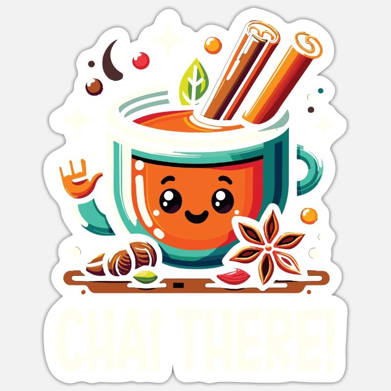 Chai - Sticker taille S (10 x 10 cm) - blanc mat