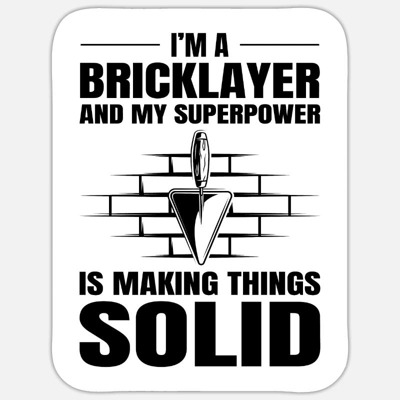 Maçon Maçon Brique Maçon Mur Constructeur Sticker taille S (10 x 10 cm)
