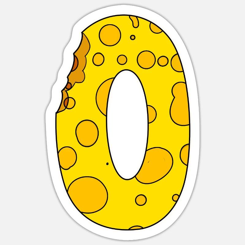 Number 0 - Zero Sticker size S (10 x 10 cm)