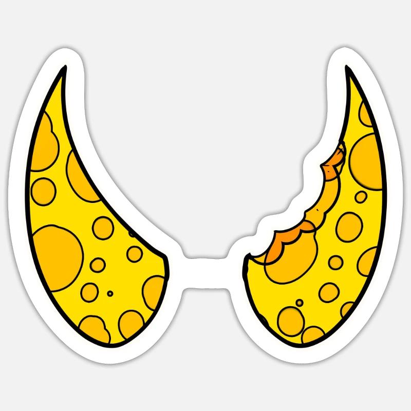 Horn Horns Cheese Devil Sticker size S (10 x 10 cm)