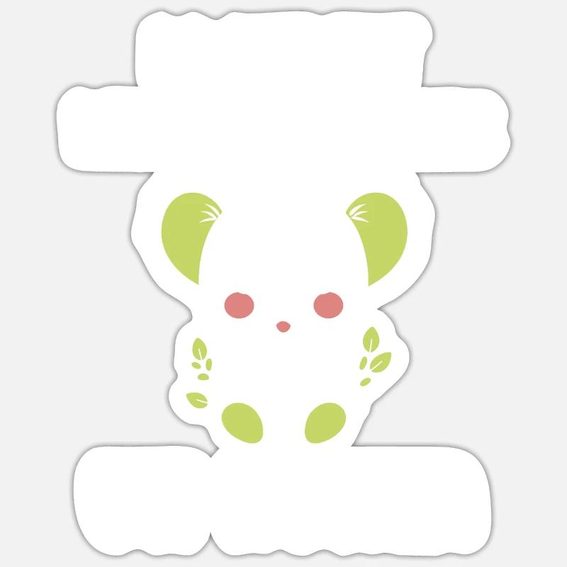 Humour petit bébé koala - Sticker taille S (10 x 10 cm) - blanc mat