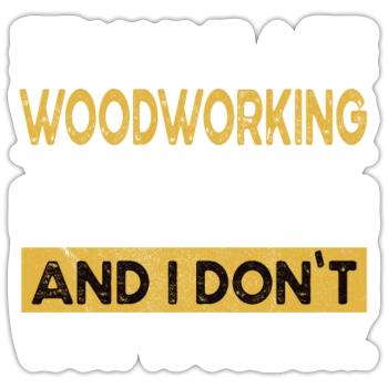 Woodworking is my hobby - Sticker Größe S (10 x 10 cm) - Mattweiß - Vorne