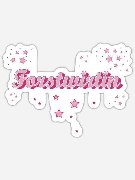 Förster Abschluss-Geschenk Forstwirtin - Sticker Größe S (10 x 10 cm) - Mattweiß