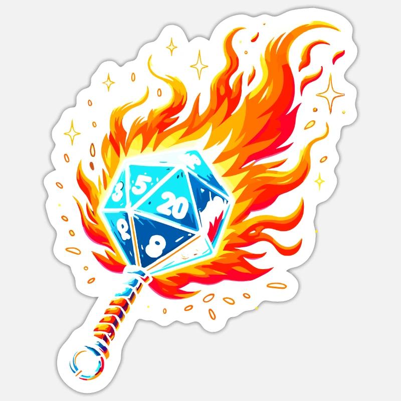 Rollenspiel RPG Master Videospiel Gamer - Sticker Größe S (10 x 10 cm) - Mattweiß