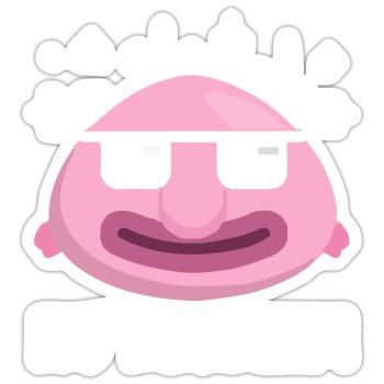 Lustiger Blobfisch Meerestier - Sticker Größe S (10 x 10 cm) - Mattweiß - Vorne