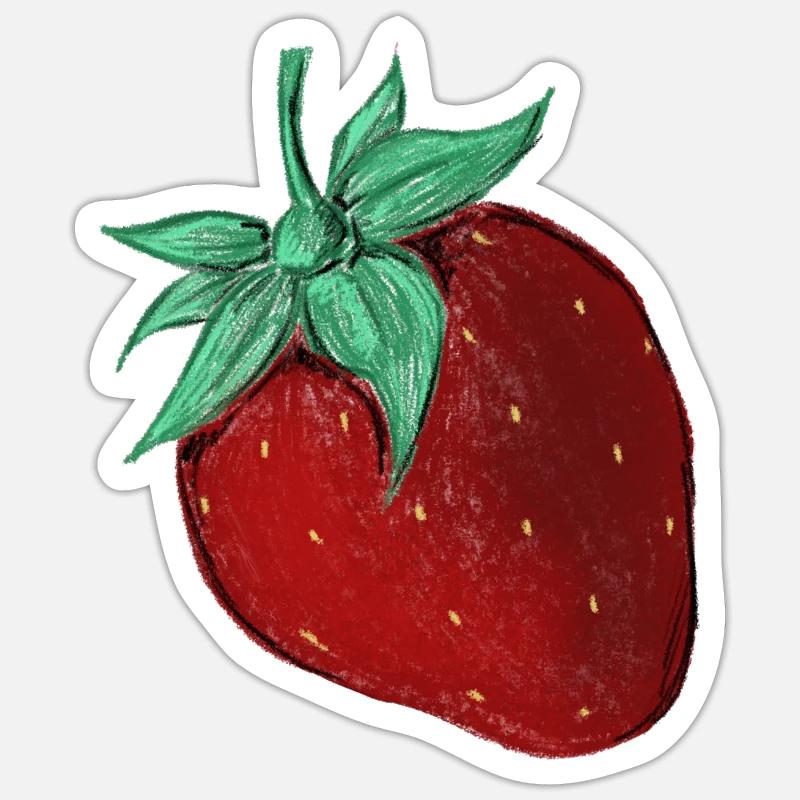 Strawberry Sticker size S (10 x 10 cm)