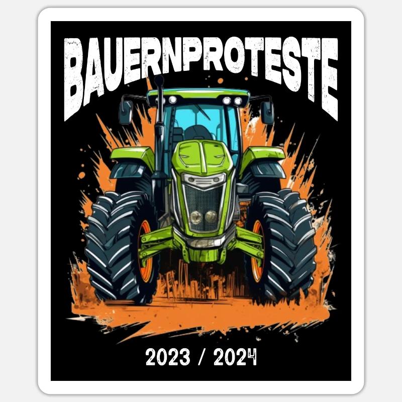 Bauernproteste 2023 / 2024 Aufkleber Bauerndemo Sticker Größe S (10 x 10 cm)