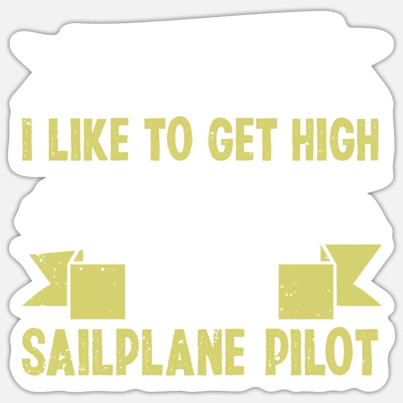 Glider - Sticker size S (10 x 10 cm) - white matte