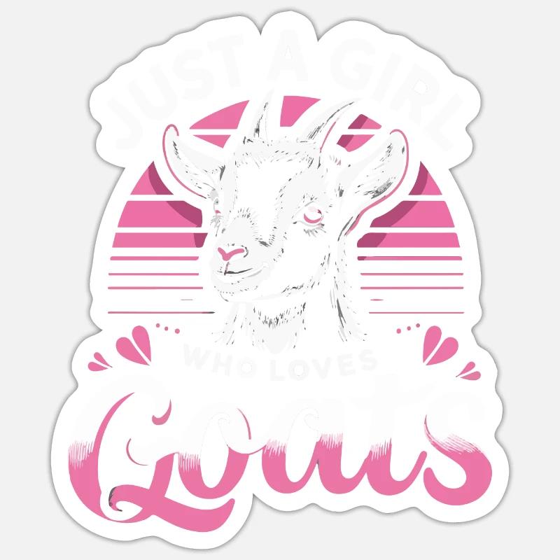 Chèvre Chèvre Animal Chèvre - Sticker taille S (10 x 10 cm) - blanc mat