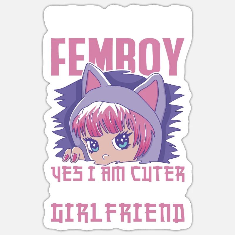 Crossdressing MTF - Sticker Größe S (10 x 10 cm) - Mattweiß