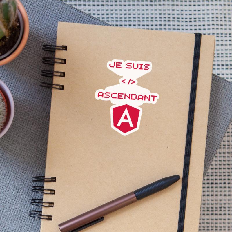 Angular Developer Gift Sticker size S (10 x 10 cm)