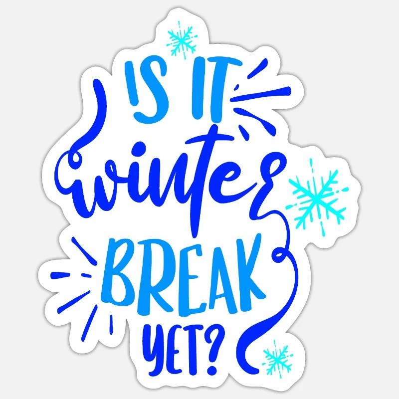 Winterpause Sticker Größe S (10 x 10 cm)
