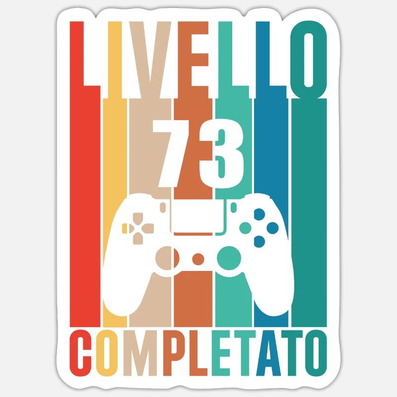 Level 73 - Sticker size S (10 x 10 cm) - white matte