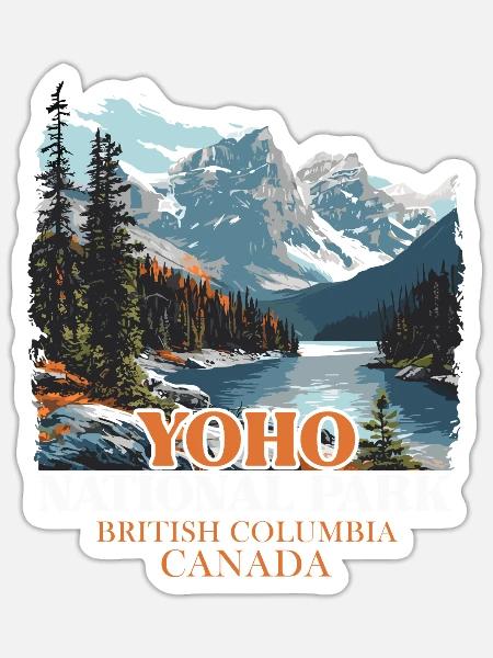Jasper Nationalpark British Columia Kanada - Sticker Größe S (10 x 10 cm) - Mattweiß