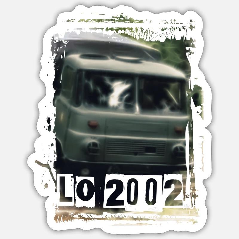 Robur LO 2002 RDA - Sticker taille S (10 x 10 cm) - blanc mat