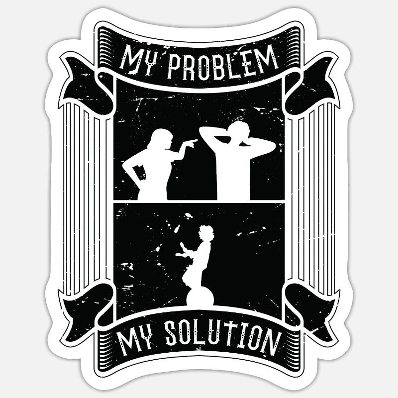 Circus Clown My Problem My Solution Pictogram Dad Sticker Größe S (10 x 10 cm)