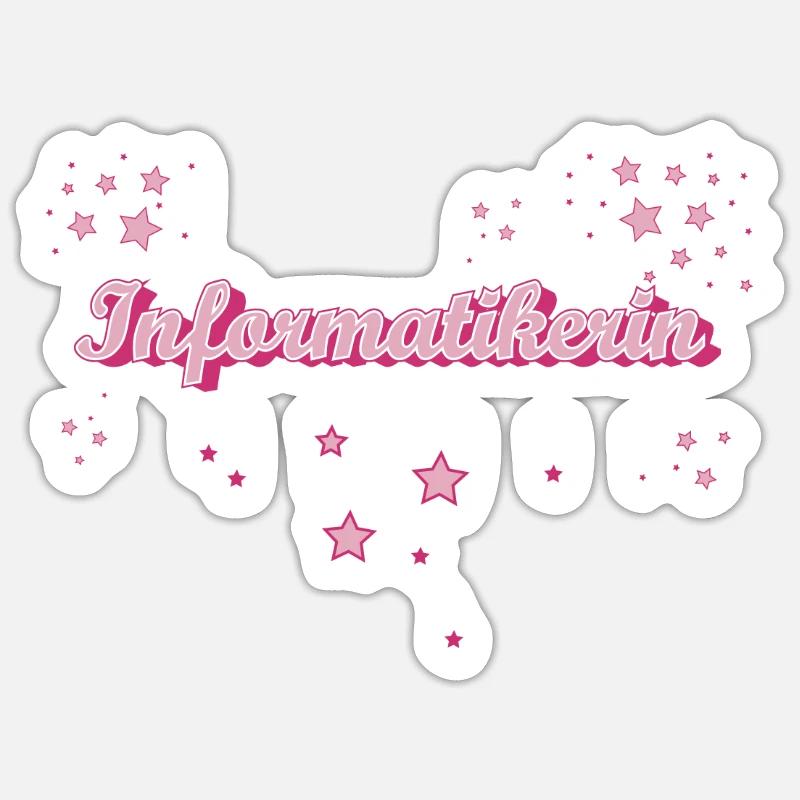 Programmierer Abschluss-Geschenk Informatikerin Sticker Größe S (10 x 10 cm)