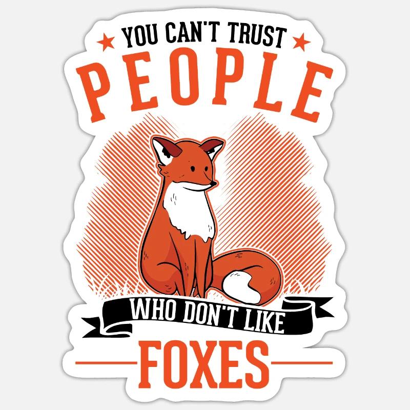 Fuchs Geschenk Rotfuchs Sticker Größe S (10 x 10 cm)