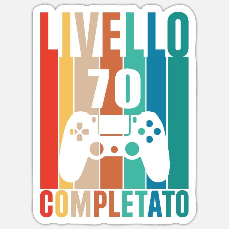 Level 70 - Sticker size S (10 x 10 cm) - white matte