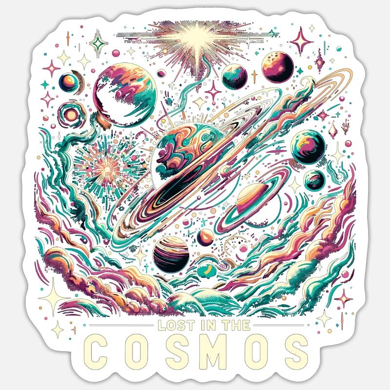 Astrophotographie Astronomie Caméra spatiale - Sticker taille S (10 x 10 cm) - blanc mat