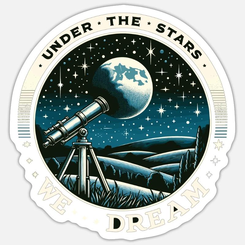 Astrophotographie Astronomie Caméra spatiale - Sticker taille S (10 x 10 cm) - blanc mat