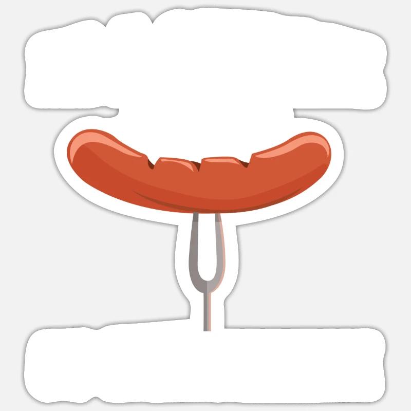 authentUngarischer Wurst-rebell - Sticker Größe S (10 x 10 cm) - Mattweiß