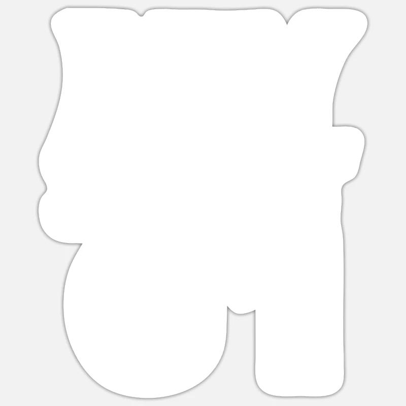 61 - Sticker size S (10 x 10 cm) - white matte