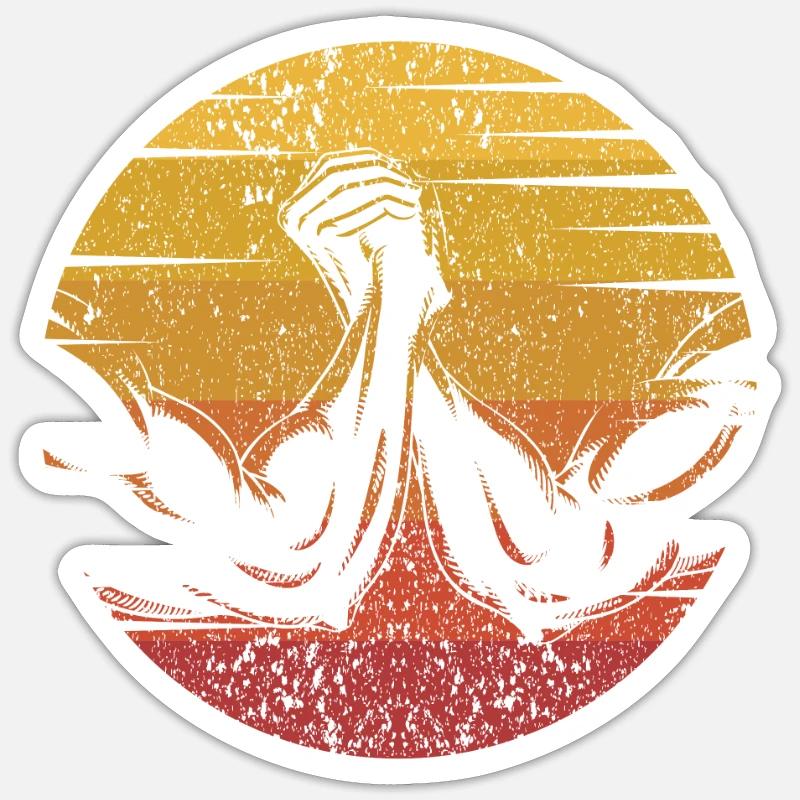 Rétro Exercice Main Techniques De Lutte Bras Sticker taille S (10 x 10 cm)