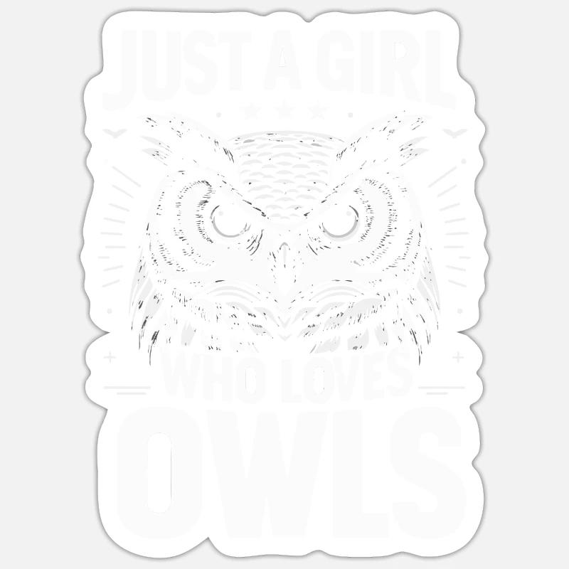 Eule Vogel Tier Eulen Sticker Größe S (10 x 10 cm)