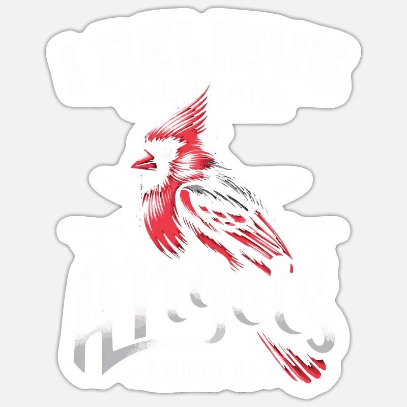 Kardinal Rotkardinal Vogel Roter Kardinal Sticker Größe S (10 x 10 cm)