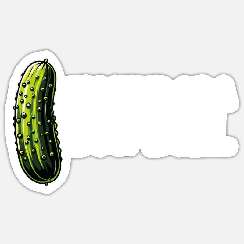 Concombre, Cornichon, Cornichon, Aneth alimentaire Sticker taille S (10 x 10 cm)