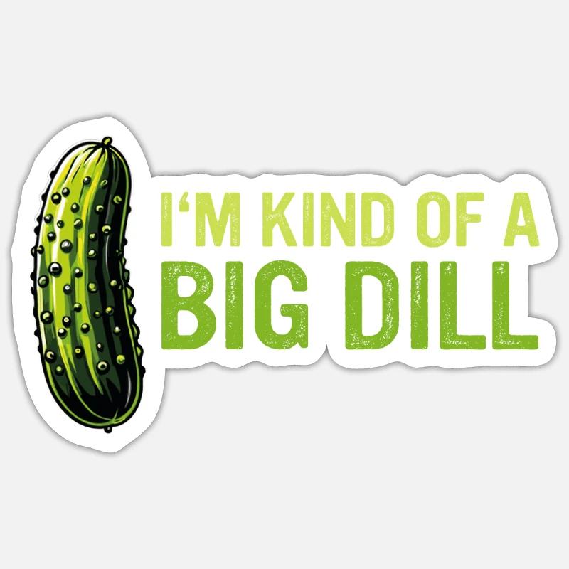 Concombre, Cornichon, Cornichon, Aneth alimentaire Sticker taille S (10 x 10 cm)