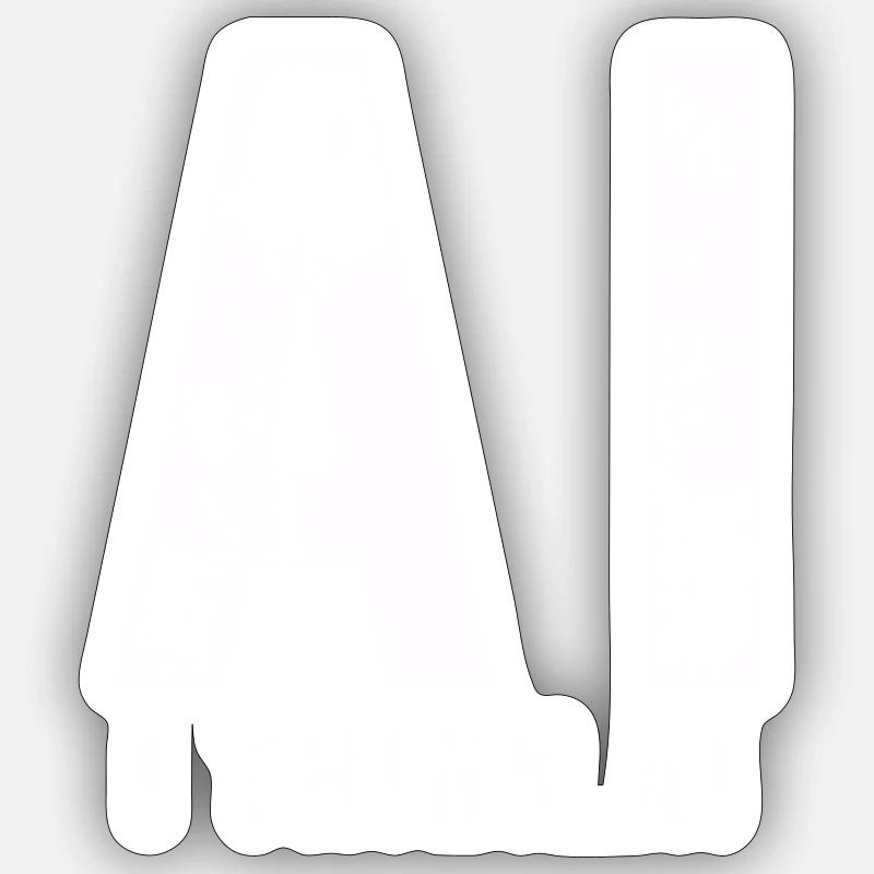 AI - I THINK AI Künstliche Intelligenz - Sticker Größe S (10 x 10 cm) - Mattweiß