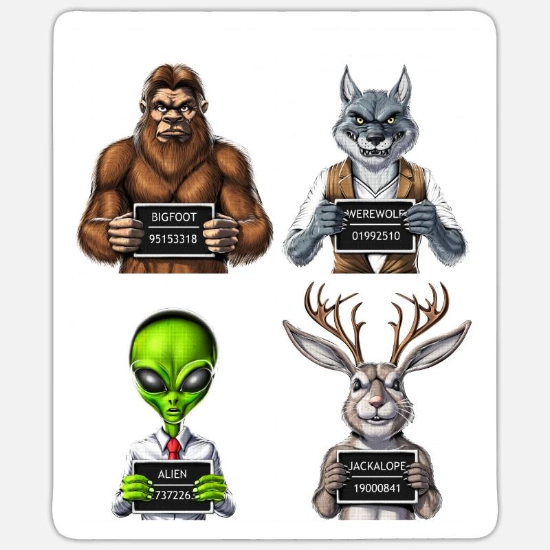 Cryptides Mugshot Sticker taille S (10 x 10 cm)