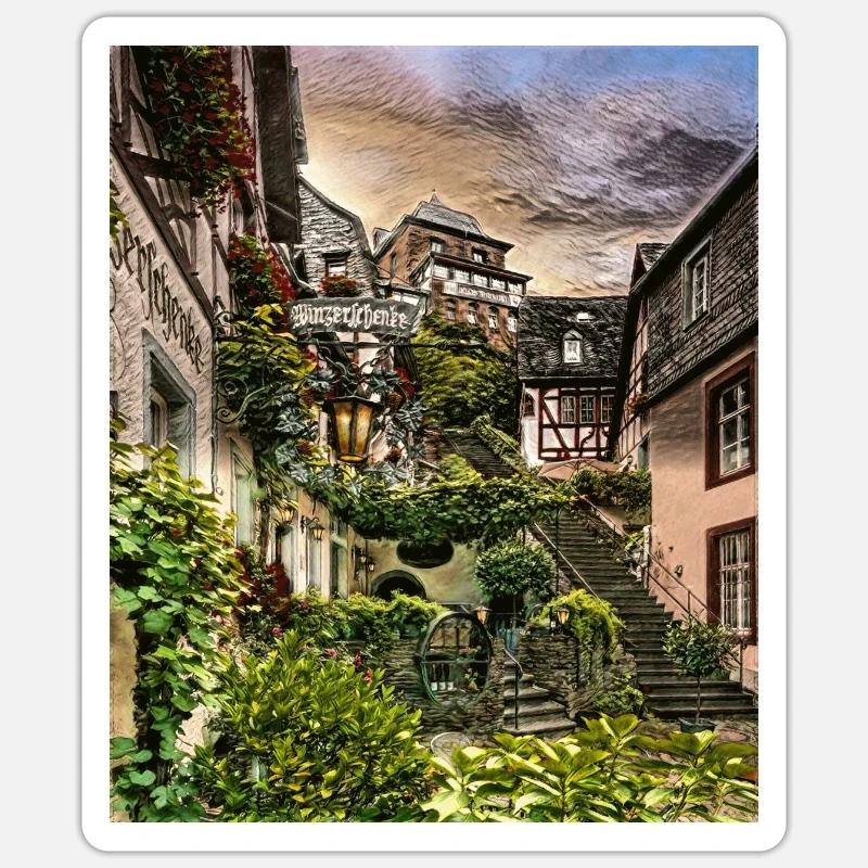 Beilstein, Germany - Sticker size S (10 x 10 cm) - white matte