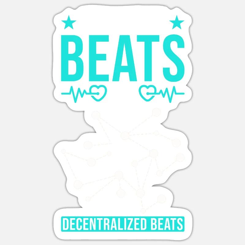 Technologie crypto Blockchain et décentralisation - Sticker taille S (10 x 10 cm) - blanc mat