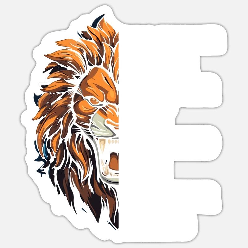 Funny Men Wolf - Sticker size S (10 x 10 cm) - white matte