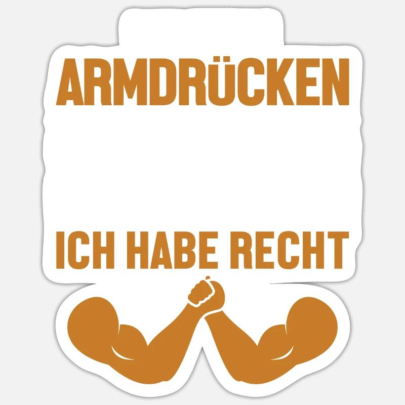 Armdrücken hat immer Recht Techniques Exercise Sticker Größe S (10 x 10 cm)