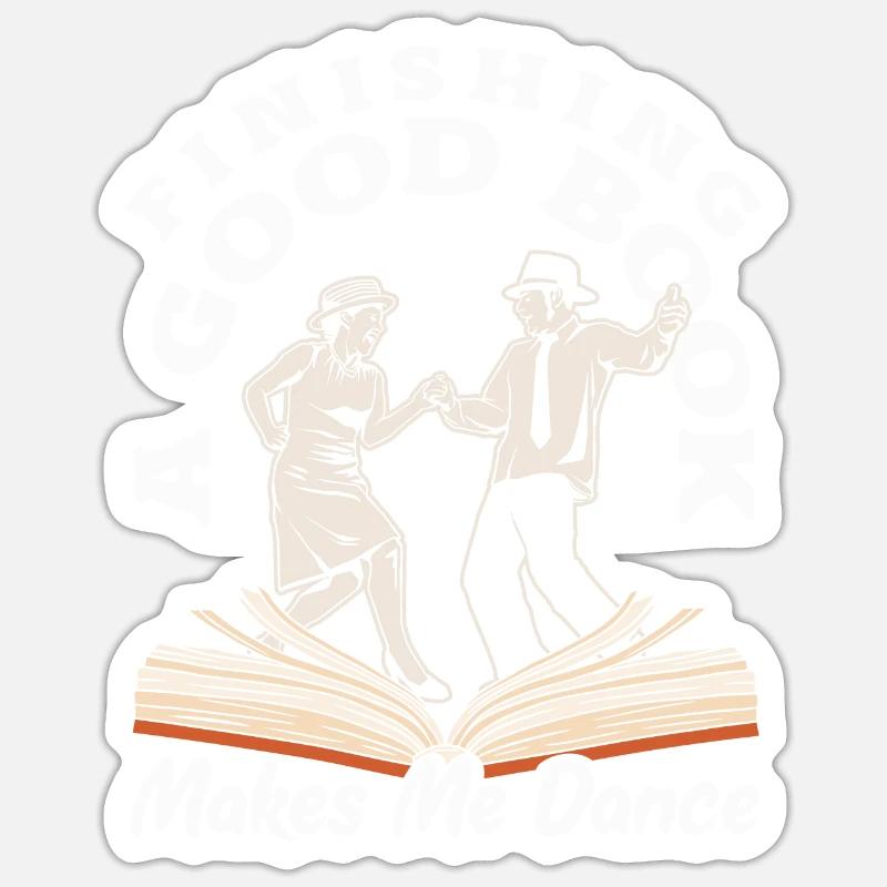 Finishing a Good Book Joyful Reader - Sticker Größe S (10 x 10 cm) - Mattweiß