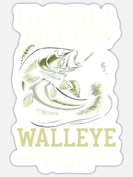 Zander Angeln Fischfänger Fischer - Sticker Größe S (10 x 10 cm) - Mattweiß